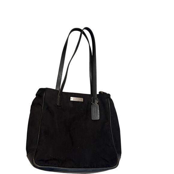 Vintage Coach Neo NEOPRENE Classic Lunch Tote 6240 Black Shoulder Bag Y2K - Picture 1 of 11